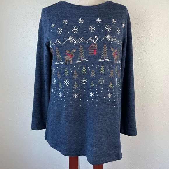 Christopher & Banks Holiday Sweater Size Petite XL EUC - Picture 1 of 8